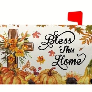 Bless This Home Fall Mailbox Cover